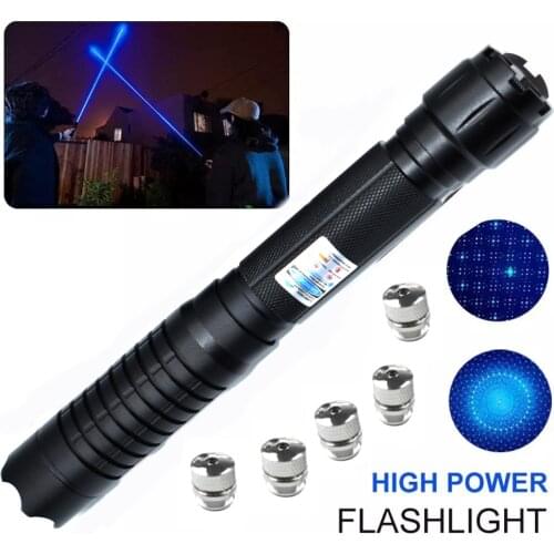 Most Powerul Lengthen Blue Laser Pointers 2W 450nm Lazer sight Flashlight Burning Match/Burn light cigars/candle/ Hunting