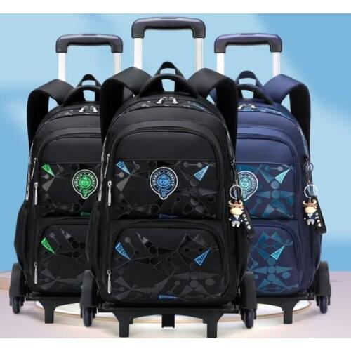 ZIRANYU school bag trolley bag for boys Kids School wheeled Bags on wheels wheeled backpack Children School Rolling backpack