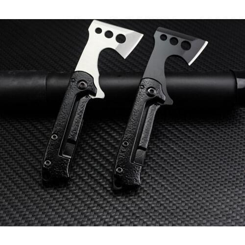 Dropship Stainless Steel Folding Knife Outdoor Camping Multifunctional Key Chain Knife Mini Axe Portable Self-defense Tool