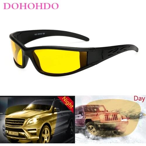 DOHOHDO Hot Sale Car Drivers Night Vision Goggles Anti-glare Polarizer Sunglasses Men Driving Sun Glasses Male Accessories UV400