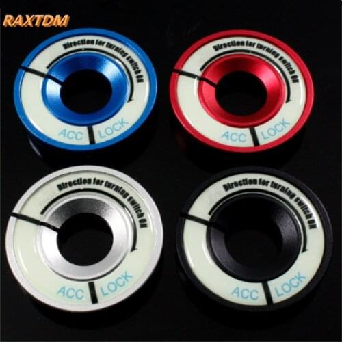 Luminous Aluminum Alloy Ignition Key Ring Switch Cover Interior Accessories For AUDI A1 A3 A4 b5 b6 b7 b8 A5 A6 c5 c6 A7 A8L Q3