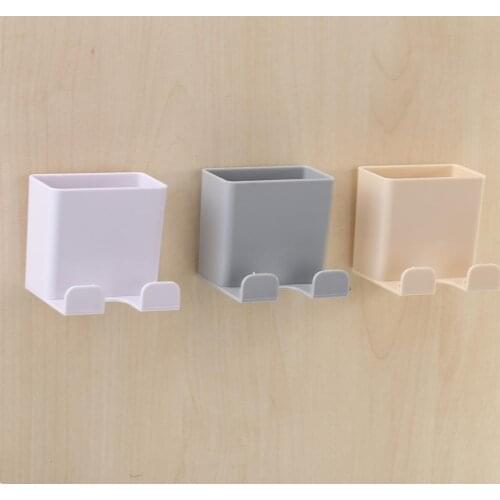 Universal Wall Mounted Charging Holder Multifunction Mobile Phone Charging Organizer Storage Box Remote Control Holder Stand