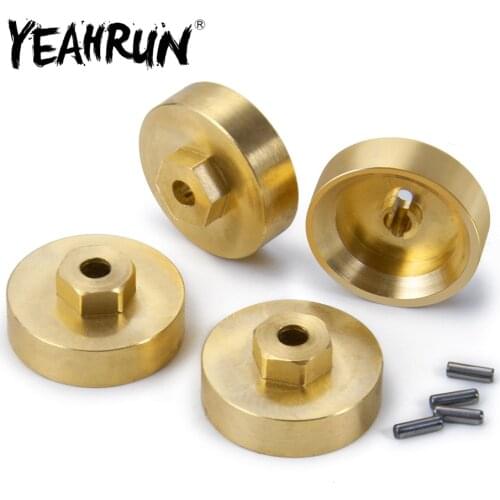 YEAHRUN 4pcs/set 5mm Thick Heavy Duty Wheel Hubs Counterweight Combiner SCX24 90081 AXI00001 AXI00002 1:24 RC Crawlers Car Truck