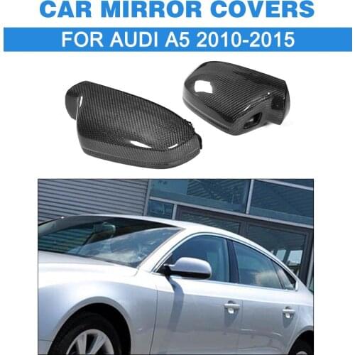 Carbon Fiber Full replacement Rearview Mirror Caps With Side Assist For Audi A5 2010-2015 Rearview Mirror Caps