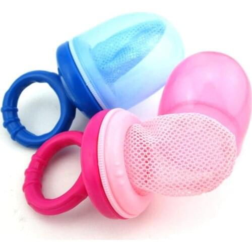 1Pcs Hot Infant Children Fresh Food Milk Nibbler Feeder Protable Kids Nipple Pacifier Kids Feeding Tool Bell Safe Baby Supplies