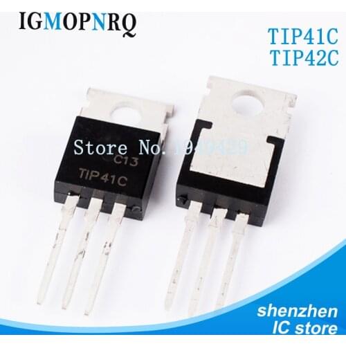 10pcs/lot TIP41C TIP42C Darlington transistor pair tube TO-220 new