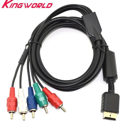 100pcs High quality 5RCA Y/Pr/Pb Component AV Audio Video HD TV Cable For Playstion 2 For PS2 PS3 Slim Controller