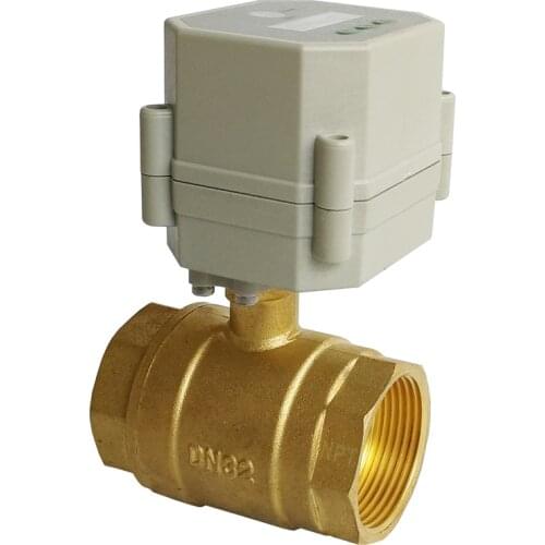 11/4'' time control electric valve full port AC/DC9-24V BSP/NPT thread, timer valve for irrigation