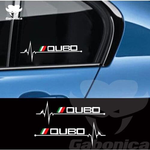 2Pcs/Lot Car Windows Sticker For Fiat Qubo