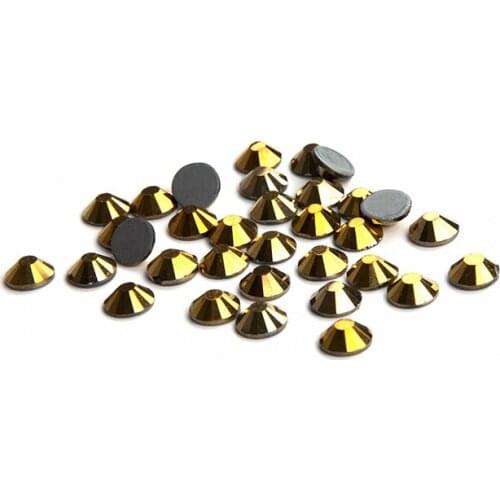 200Gross SS16 3.8-4.0 mm Gold Hematite Color Crystal DMC Flatback Hot Fix Rhinestone Glass Strass Hotfix Rhinestones
