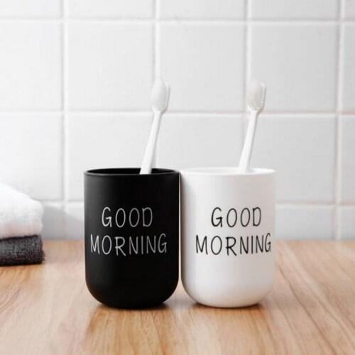 2021 Bathroom Toothbrush Simple Plain Cup Circular Cup Couple Tooth Cup Good Morning Brand New And High Quality Toothbrush Cup