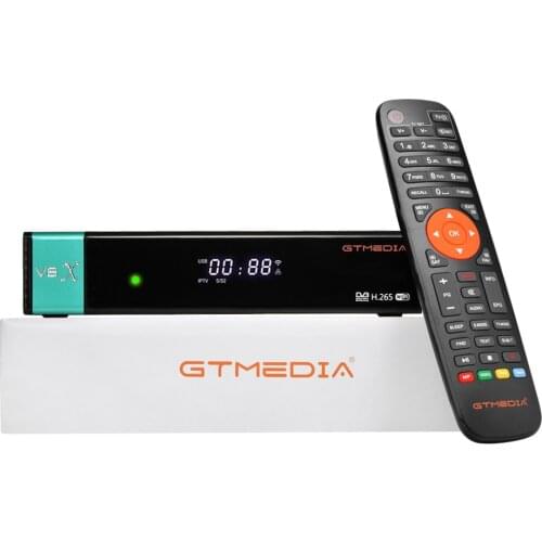 5PCS Gtmedia V8X DVB S2 satellite receiver Builtin wifi support H.265 DVB-S/S2/S2X, VCM/ACM/ AVS+ better V8 NOVA V9 Super