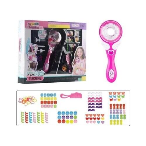Girls Hair DIY Accessories Magic Weaver Braider Electric Braids Machine Kids Education Hand Made Pretend Play Beauty Kit Toys