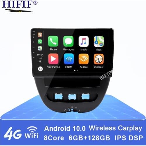 Android 10 2 Din Car Multimedia Player For Peugeot 107 Toyota Aygo Citroen C1 2005-2014 Head Unit Stereo GPS Navigation BT WIFI
