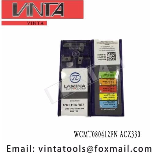 Free shipping high quality WCMT080412FN ACZ330 cnc carbide turning inserts