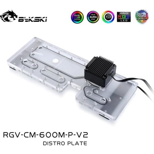 Bykski RGV-CM-600M-P-V2 Distro Plate for CoolerMaster SL600M Chassis
