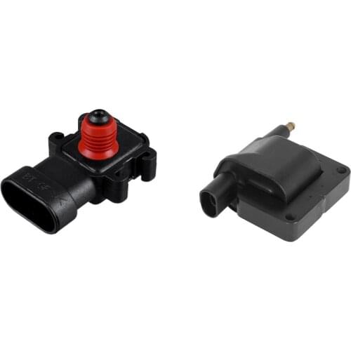 3 Bar Air Intake Pressure MAP Sensor for Chevrolet LS1 LS6 LS7 with Car Ignition Coil for Chrysler Jeep Plymouth 90-97