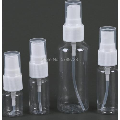 10pcs Plastic spray bottles, sub-bottling of laboratory alcohol disinfectant Fine mist side spray bottle capacity 10ml to 100ml