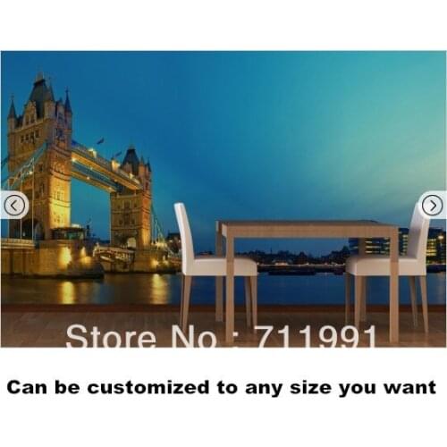 Custom photo wallpaper, Tower Bridge View Mural for the living room hotel restaurant background wall waterproof papel de parede