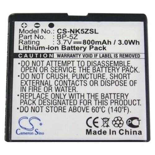 Cameron sino 800mah battery for NOKIA 700 Zeta N700 BP-5Z Mobile, SmartPhone Battery