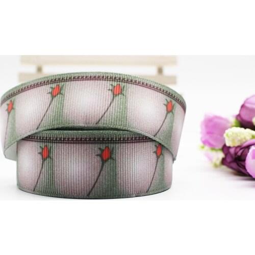 Denim Printed Grosgrain Ribbon 10/25/50 Size Diy Gift Wrapping Sewing Wedding Decoration Ribbon