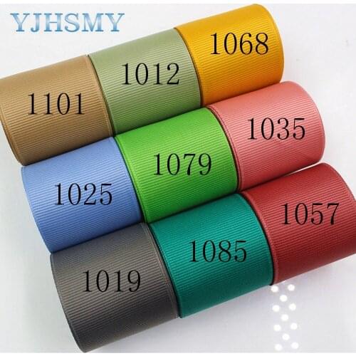 YJHSMY 176066 ,38mm 10yards Solid Color Ribbons Thermal transfer Printed grosgrain Wedding Accessories DIY handmade material
