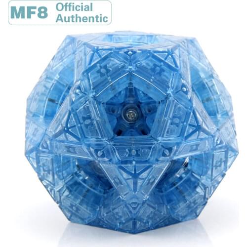 MF8 Multiple Megaminxeds Magic Cube Transparent Blue Copter Dodecahedron Hollow Void Speed Puzzle Limited Edition For Collection