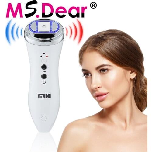 Mini Hifu Ultrasonic RF Radio Frequency Lifting Face Skin Care Massager Anti Wrinkle Tightening Device LED Skin Care