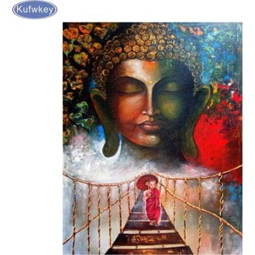 Diy Diamond Painting Religion Pattern Home Decor,Full square Diamond Embroidery Buddha Needlework Wall Art Gift home decor