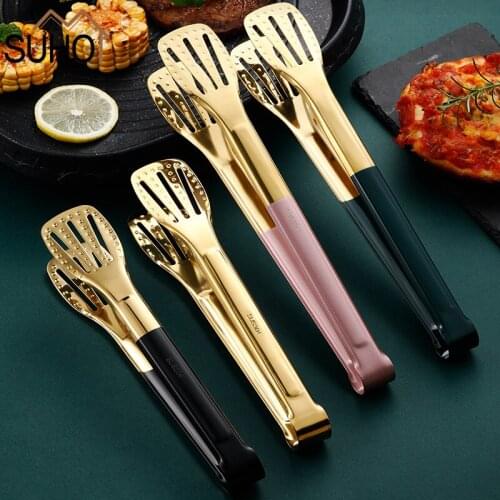 Creative Non-Slip Stainless Steel Food Tongs Meat Salad Bread Serving Tongs For Barbecue Kitchen Tools Cooking Accessories