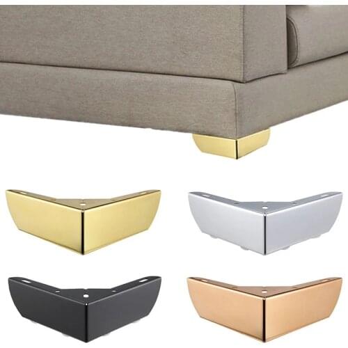 4Pcs 5.5CM metal furniture feet,Titanium Gold Matte Black Shape Furniture Feet Sofa Cabinet Cupboard Replacement feet