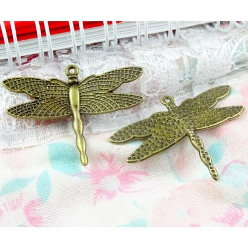 40pcs/lot Antique Bronze Plated Dragonfly Charms Pendants Findings 28*35MM DIY jewelry accessories