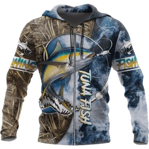 Life Tuna Fishing Catch and Release 3D Print Hoodies men Harajuku Fashion Hooded Sweatshirt Autumn Casual Hoodie Sudadera Hombre