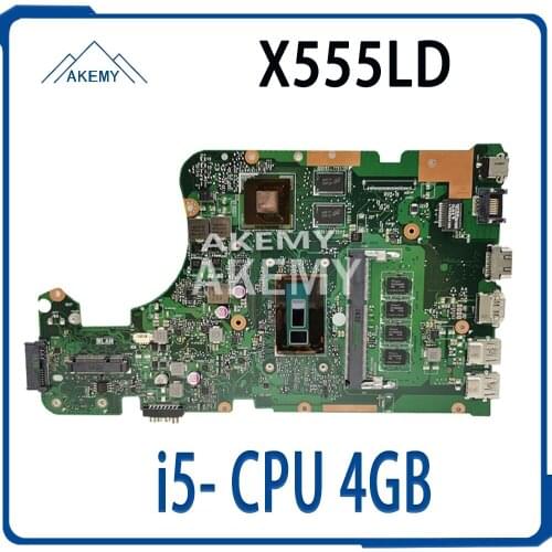 X555LD Motherboard i5-5200U 4GB-REV:3.6 RAM For Asus X555LP X555L F555L K555L W519L laptop Motherboard X555LD Mainboard test OK