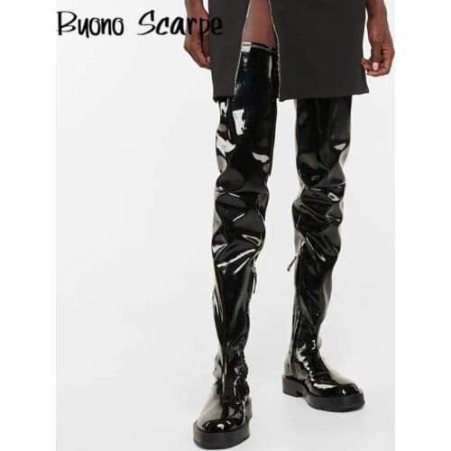 Boots Women Over The Knee New Autumn Winter Street Designer Modern Long Boots Flat Sexy Party Dancing Shoes Zipper Brand Botas