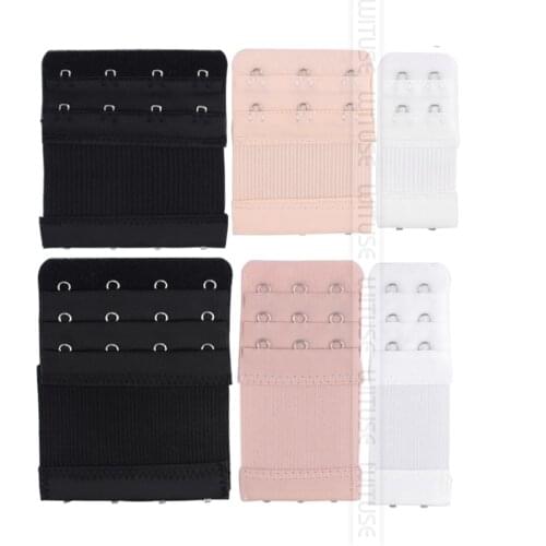 3Pcs Women extender Lengthened Bra Hook Ajustable Intimates Bra Extenders Strap 2/3 Rows 2/3/4 Hooks Buckle Bra Extension Belt