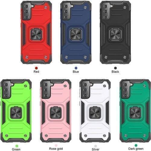 100pcs/lot Armor Phone Case For Samsung M30S M21 M31 A81 A91 M60S M80S S10 Note 10 Lite A51 A71 With CD Grain Car Ring Bracket