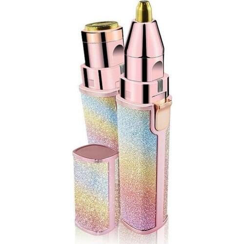 2 in 1 USB E-lectric Razor Eyebrow Face Hair Shaver Trimmer Eye Brow Epilator Remover Nose Lip Chin Hair Trimming Tool