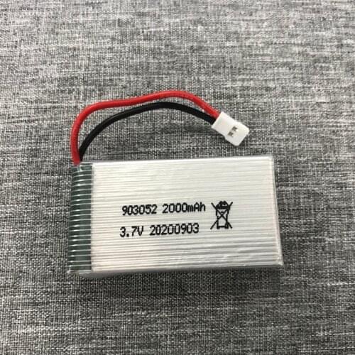 3PCS 3.7V 2000mah Battery Replacement Part for RC Drone Quadcopter Helicopter Aircraft Boat Robot Battery Accessory