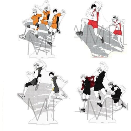 Anime Haikyuu!! Hinata Shoyo Tobio Kageyama Kei Tsukishi Miya Osamu Acrylic Figure Stand Display Model Desktop Decor Plate