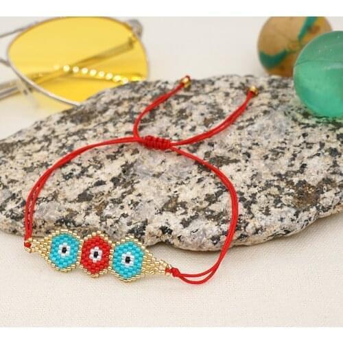 Go2boho Unique Lucky Evil Eye Bracelet For Girl Childs Women Jewellery Miyuki Bracelets Gift Pulsera Femme Adjustable Jewelry
