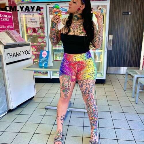 Женские короткие шорты CM.YAYA China At AliExpress