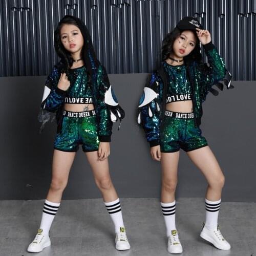 Children Jazz Dance Costume Girl Boy Hip Hop Dance Costumes for Stage Performance Dance Wear Kids Street Dance Clothing Outfit