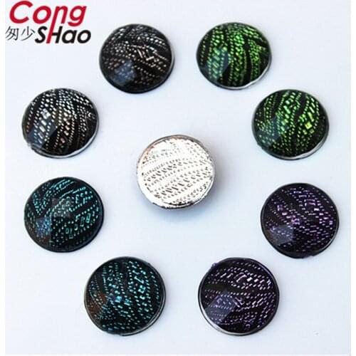 Cong Shao 100PCS 14mm Round Acrylic Rhinestone Applique Stones And Crystals Flatback DIY Gems Crafts Garment Accessories CS197