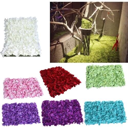 Fake Flower Wall Panels Artificial Hydrangea Wedding Venue Background Wall Decoration Garden Party Backdrop Decor 60X40CM