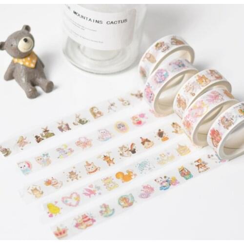 1pc Kawaii Washi Tape Scrapbooking Masking tape Stickers scrapbooking Washitape Washy tape sumikko 02587