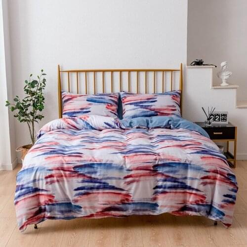 Home Textiles Ink Printed Bedding Set Bedclothes Duvet Cover Pillowcase Comforter Bed Sets Bed Linen Twin Full Queen King Size
