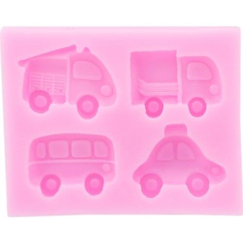 Creative Pattern Car/ Bus/ Taxi Silicone Mold Fondant Cake Decorating Tools Silicone Soap Mold Cake Mold Decoration Baking Tools