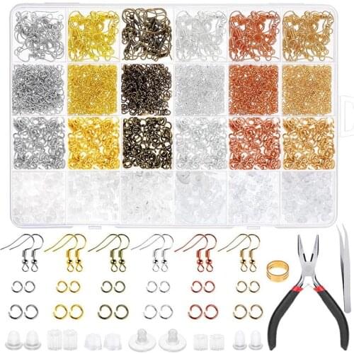Earring Hook, Shynek 2000 Piece Earring Making Set with Fishhook Earring, Jump Ring,Back of Earring for Jewelry Making and Earr
