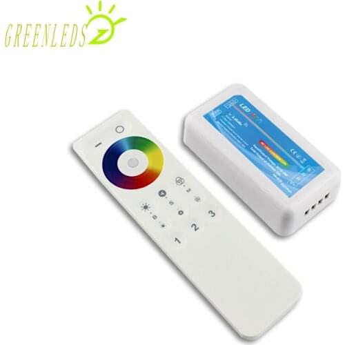 LED RGB Color Wireless Controller 2.4G 3 Zone 12A Touch Remote LED Controller JM-DST-03 with High Quality 3 Years Warranties